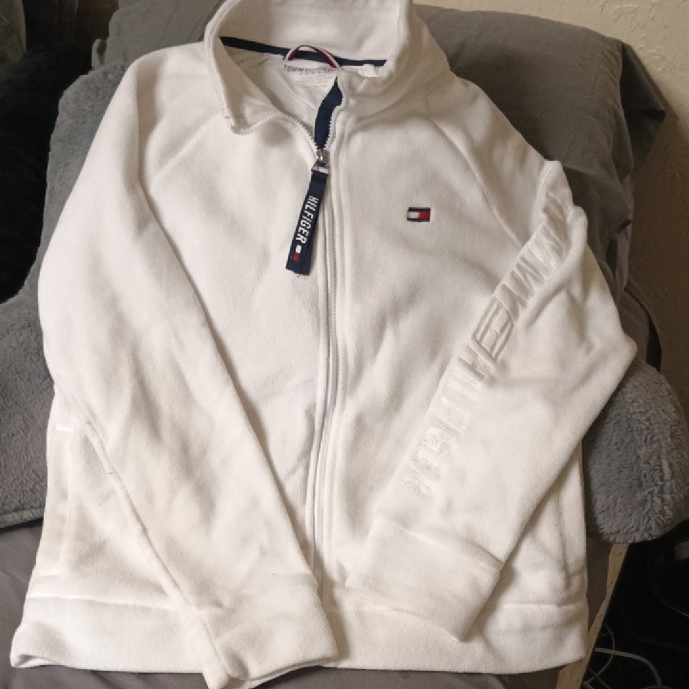 Tommy Hilfiger White Fleece Jacket